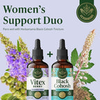 HERBAMAMA Vitex Chasteberry Supplement for Women - Natural Menopause Support* with Vitex Berry Tincture - Chaste Tree Berry Drops for Hormonal Balance & Cycle Support* - 84-Day Supply