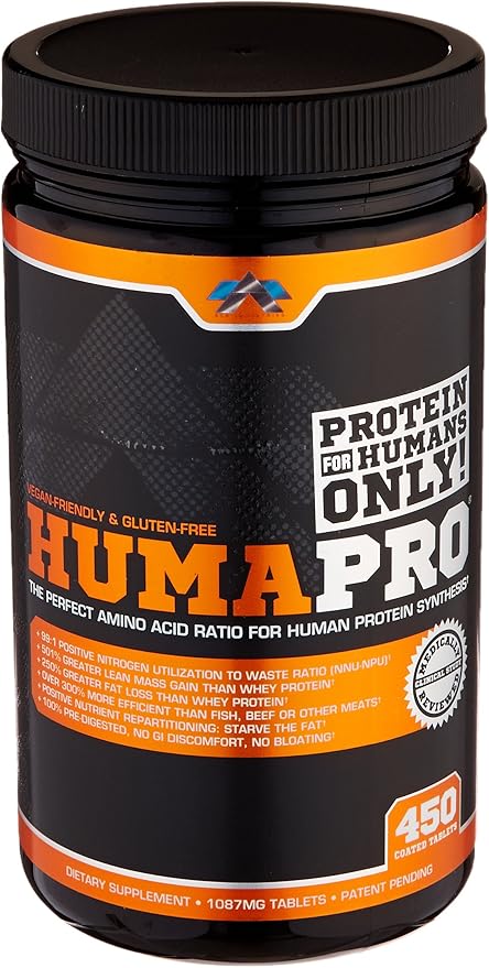 HumaPro Essential Amino Acid Formula | EAA Protein Supplement | Supports Muscle Recovery & Performance | Vegan, Gluten Free | | 450 Tablets | 90 Servings
