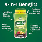 Benefiber Prebiotic GLP-1 Friendly Fiber Supplement Gummies for Digestive Health, Assorted Fruit Flavor - 81 Count