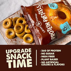 CRISP POWER Protein Pretzels, NEW Cinnamon Crunch, 26G Protein, High Protein Snack, High Fiber, Low Carb Crunchy Pretzel Snacks, No Added Sugar, 1.75 oz Bags, 6 Pack, Vegan, Keto