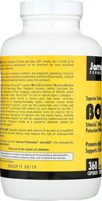 Jarrow Formulas BoneUp for Bone Density - Vitamin D3 and K2, Calcium Support, 360 Capsules, Promotes Skeletal Nutrition, Up to 60 Days Supply