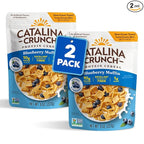Catalina Crunch Protein Cereal - Breakfast Cereal with 10g of Protein, No Added Sugar - Gluten Free - Blueberry Muffin - 8 oz. Bag (Pack of 2) (Packaging May Vary)
