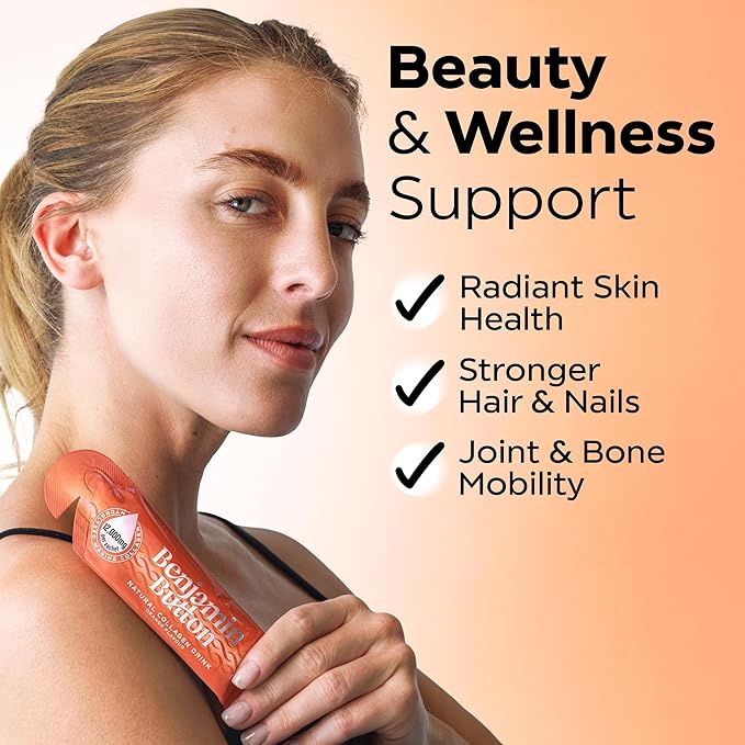 12,000mg Marine Collagen Liquid Shots| High Strength Hydrolyzed Marine Collagen Peptides w/Hyaluronic Acid & Vitamin C for Skin, Hair & Joints | Orange, 14 Daily Servings 30ml