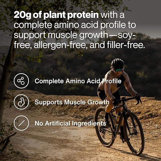 Momentous Vegan Protein Powder - 20 g Plant-Based Protein - NSF Certified for Sport - Gluten-Free - Non-GMO - 22 Servings for Essential Everyday Use - Vanilla