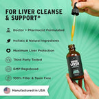 SUPERBONSAI Super Liver Support with Milk Thistle - All Natural Liver Cleanse Detox & Repair Aid - Doctor-Formulated Liver Supplement - Liquid Herbal Formula for Liver Health - 3 Month Supply (3 Pack)