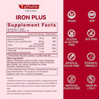 Gentle Iron Supplement for Women Anemia: Slow Release Iron Pills Clinically Shown to Support Iron for Prenatal Pregnant Patented SunActive Tech, with Folic Acid, B12, Vitamin C & B6, 18 mg, 20 Tablets