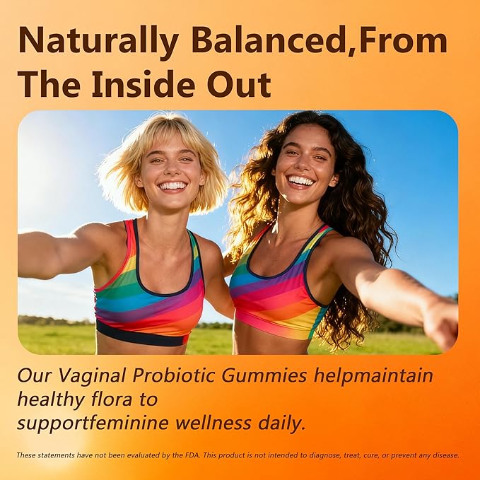 Flora Plus Gummies, Advanced Vaginal Support, Vaginal Health Gummies, Ph Balance for Women, Probiotic Vaginigal Health - Promote Healthy Vaginal Odor & Flora, 60 Count
