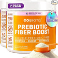 GoBiotix Fiber Supplement Powder with Prebiotics for Digestive Health and GLP-1 Support, Soluble Fiber for Gut Health & Debloat, Keto, Vegan, Gluten & Sugar Free, 35 Servings (2 Pack)