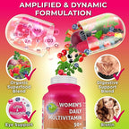 Women's Daily Multivitamin 50 Plus - Vegan Methylated Multivitamin for Women 50 and Over with Biotin, Organic Superfoods & Lutein - Eye, Energy, Gut & Optimal Health Support - Easy to Swallow Capsules