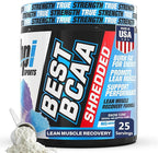 BPI Sports Best BCAA Shredded - Caffeine Free Thermogenic Recovery Drink, Lean Muscle Building BCAA Powder For Women and Men, Preworkout BCAAs Amino Acids Drink- Snow Cone - 25 Servings