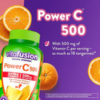 Vitafusion Extra Strength Power C Gummy Vitamins, Tropical Citrus Flavored Immune Support (1) Vitamins, 92 Count (Pack of 2)