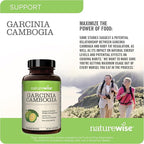 NatureWise Garcinia Cambogia - 60% HCA Concentration Extract,Natural Support for Weight Goals and Energy Levels - Vegan,Non-GMO,Gluten Free - 180 Capsules[2-6 Month Supply],(Pack of 2)