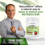 Metabolic Protein C-Plus Whey Protein Powder & Shake Meal Replacement with Vitamin C, L-Glutamine & Digestive Enzymes, Low Carb Protein Drink, Support Metabolism, Energy & Gut health 1.1lb Strawberry