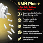 NMN Complex Plus+ for Women & Men with NAC, Alpha Lipoic Acid, CoQ10 & Resveratrol – 5-in-1 Cellular Energy & Healthy Aging Support – 60 Capsules, Non-GMO, Made in USA