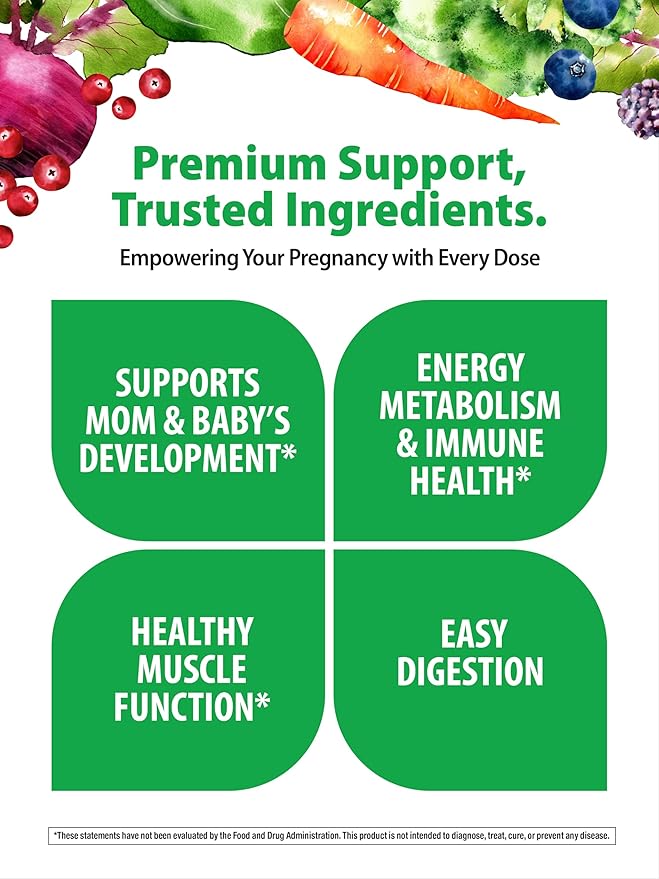 Rainbow Light Prenatal + Multivitamin for Women | 180 Vegan Caplets | Essential Nutrition for Mom & Baby | Real Food Nutrients, Digestive Enzymes, & Probiotics