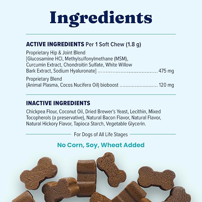 Solid Gold Hip and Joint Supplement for Dogs - Glucosamine Chondroitin MSM for Advanced Joint & Mobility Support - Omega 3 Fish Oil Antioxidant & Immune Health Support