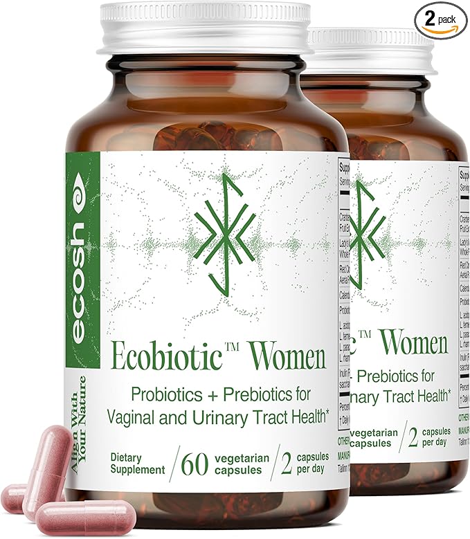 Women's Probiotic for PH Balance, Urinary Tract & Gut Health – Vaginal Probiotics for Women with Prebiotics, Lactobacillus Acidophilus & Crispatus, Natural Cranberry & Herbs | 120 Vegan Capsules