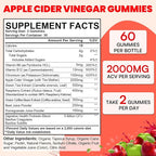 Apple Cider Vinegar Gummies, Max Strength Keto Acv Gummies with Green Tea, Probiotics, B12, B6, Keto Support, Apple Cider Vinegar with Mother for Detox & Cleanse, Digestion & Gut, Vegan, 120 Counts