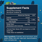 Shilajit Gummies – 1500 mg Himalayan Shilajit for Men Energy & Stamina – Pure Fulvic Acid Complex – Organic, Vegan, Non-GMO, Sugar-Free Supplement for Strength & Vitality