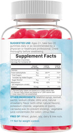 Kids Magnesium Gummies for Age 2+, 120 Count | Sugar Free Strawberry Flavor | Calm Magnesium Citrate Gummies for Sleep, Relaxation, Muscle, Bones, & Mood Support* | Non-GMO, Gluten Free