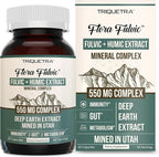 Flora Fulvic | Fulvic Acid + Humic Acid Complex – 550 mg |Mined in Utah, Prehistoric Deep Earth Extract | Immunity, Gut, Digestion – Natural Trace Mineral Complex, Fulvic Acid Supplement – 60 Capsules