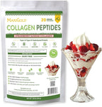 MariGold Grass-fed Collagen Peptides Powder Strawberry Sundae 1LB - 100% Pure, Type I & III Bovine Hydrolyzed Collagen, Non-GMO, Hormone Free, Soy Free, Gluten Free, Dairy Free, Keto-Friendly