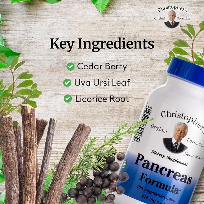 Christopher's Original Formulas Pancreas Formula - Pancreas Cleanse Detox & Repair - Probiotics for Digestive Health