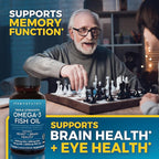 Viva Naturals Omega-3 Fish Oil, Triple Strength, 2500 mg, 30 Softgels – Re-Esterified Omega 3 Fatty Acids Including EPA, DHA, DPA - Pascatarian-Friendly