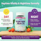 Cortisol Supplements for Women & Men, Cortisol Reducer Gummies w/ Magnesium, Ashwagandha, L-Theanine, Rhodiola, Reishi, 24 IN 1 Cortisol Detox Manager for Calm Mood, Focus & Relaxation,Vegan, 60 Cts