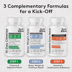 Youth & Tonic 3PK Detox Cleanse Kick Off Weight Management & Bloating Support – 15 Day Colon & Gut Cleanse, Water Weight Away & Detox Matrix Complex – 90 Pills