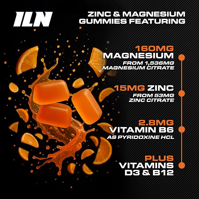 Iron Labs ZM6 Gummies for Men & Women - 2 Pack - Zinc Magnesium Gummies (200 Count, Orange Flavor, Vegan) - Magnesium Citrate and Zinc Citrate Supplements with Vitamin B6 and D3