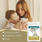 Organic Elderflower Tea (40 Tea Bags) - Elder Flowers Tea for Respiratory Health, Immunity - Herbal TeaBags for Cold Weather Days - Seasonal Blend - Te de Flor de Sauco