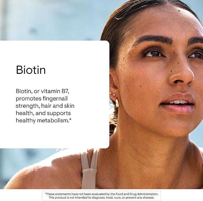 THORNE - Biotin - Vitamin B7 Supplement for Healthy Hair, Nails, Skin & Metabolism - Supports Nerve Health* - Third-Party Certified - Gluten, Dairy & Soy-Free - 60 Capsules