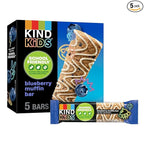 KIND Kids Granola Bars, Blueberry Muffin, Gluten Free, Low Sodium, Peanut and Tree Nut Free Snacks, 5g Protein, 5 Count