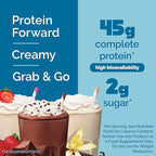 Quest Nutrition Protein Shake, Vanilla, Strawberry, & Chocolate, 45g Protein, 2g Sugar, Ready to Drink, Gluten Free, 12 Count (4 each Flavor)