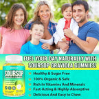 Soursop Graviola Gummies, Max Strength Soursop Leaves Extract with Sea Moss, Turmeric for Cell Support & Regeneration, Immunity, Liver and Antioxidant, Sugar/Gluten Free, Vegan - 60 Soursop Gummies