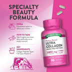 Nature's Truth Collagen Peptides | 90 Caplets | Type 1 and 3 with Vitamin C | Grass Fed, Non-GMO & Gluten Free Supplement