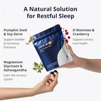 QuietLab N1 Nighttime Bladder Support Gummies - Helps Reduce Nighttime Bathroom Trips for Men & Women - Pumpkin Seed, D-Mannose, Ashwagandha for Sleep & Bladder Control - Strawberry Flavor (60 Count)