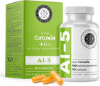 Intestinal Fortitude AI-5 - Digestive Herbal Capsule Supplement w/CurcuWIN, Turmeric, Curcumin, Boswellia Serrata, Ginger Root & EGCG Green Tea for Gut & Digestive Health Support, Non-GMO, Dairy Free