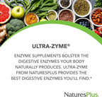 NaturesPlus Ultra-Zyme - 180 Tablets - Maximum Strength Digestive Enzyme Supplement - 90 Servings