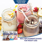 Quick Slim Meal Replacement Shake for Weight Loss, 30 Servings, 20g Protein, 27 Vitamins & Minerals, Dietary Fiber, Low Carb, Gluten Free