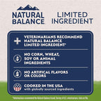 Natural Balance Limited Ingredient Adult Dry Dog Food with Vegan Plant Based Protein and Healthy Grains, Vegetarian Recipe, 12 Pound (Pack of 1)