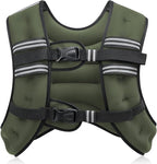 ZELUS Weighted Vest, 6lb/8lb/12lb/16lb/20lb/25lb/30lb Weight Vest with Reflective Stripe for Workout, Strength Training, Running, Fitness, Muscle Building, Weight Loss, Weightlifting