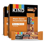 KIND Nut Bars, Maple Glazed Pecan and Sea Salt, 1.4 Ounce, 24 Count, Gluten Free, 5g Sugar, 5g Protein