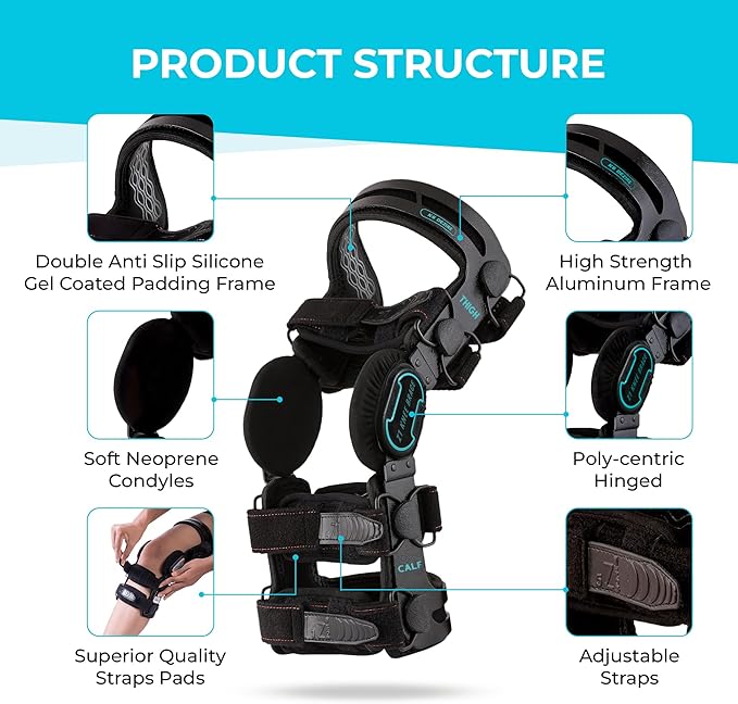 Z ONE Z1 K6 Hinged Unloader Metal Knee Brace for Men and Women - Knee Support for ACL, MCL, LCL, PCL, Sport Injuries, Mild Osteoarthritis, Meniscus Tears - Ideal for Running & Daily Activities (S11)