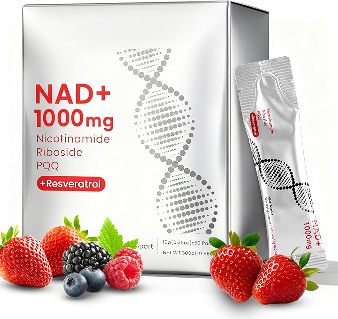 Liquid Supplement 1000mg, High-Potency Formula with Nicotinamide Riboside, Resveratrol & PQQ – Supports Cellular Energy, Focus & Healthy Aging, 1 Pack