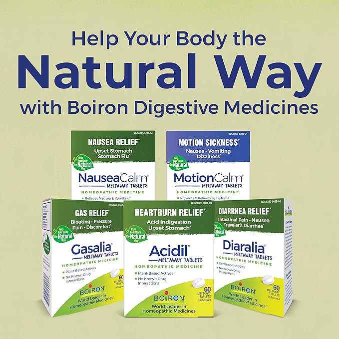 Boiron Gasalia On The Go Travel Essential for Relief from Gas Pressure, Abdominal Pain, Bloating, and Discomfort - 2 Count (160 Pellets)