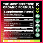 NSF Certified Creatine Gummy 5g - Creatine Monohydrate Gummies – Pre-Workout Energy & Muscle Growth Support for Men & Women | Pineapple Watermelon Electrolyte Gummies (135 Count)