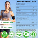 Cortisol Gummies - Cortisol Supplements for Women & Men with Ashwagandha, Magnesium, L-theanine for Cortisol Balance, Support Relaxation, Energy, Zzz, Pineapple Flavor, 120Ct
