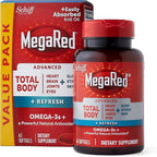 MegaRed Omega-3 Blend Total Body + Refresh 500mg Softgels, (65 Count in a Bottle), Easily Absorbed Krill Oil, to Support Your Heart, Joints, Brain & Eyes